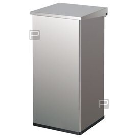 waste bin CARRO-LIFT 55 ltr stainless steel lift-lid fireproof L 300 mm W 300 mm H 600 mm | soft close lid product photo
