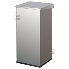 waste container CARRO-LIFT 110 ltr stainless steel lift-lid fireproof  L 360 mm  B 360 mm  H 800 mm product photo