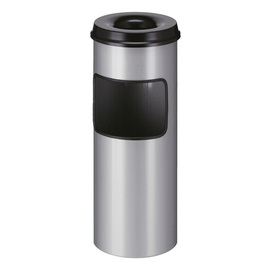 wastepaper basket with ashtray fire-extinguishing grey|black round incl. extinguishing sand product photo