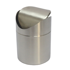 table bin 1.5 ltr with swing lid stainless steel matt Ø 120 mm product photo