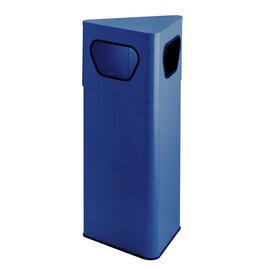 wastepaper basket 50 ltr metal blue 2 drop-in apertures fireproof  L 410 mm  B 360 mm  H 875 mm product photo