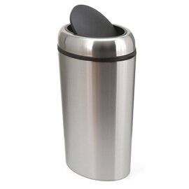 waste container 40 ltr stainless steel swing lid  L 300 mm  B 405 mm  H 680 mm product photo