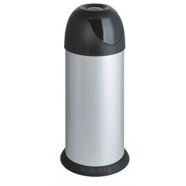 waste container 40 ltr metallic|black swing lid Ø 345 mm  H 800 mm product photo
