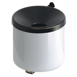 wall ashtray fire-extinguishing metal white round 2 ltr product photo