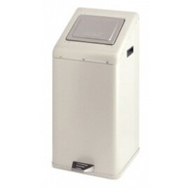 pedal bin Carro-Kick aluminium 50 ltr ivory white damping lid fireproof product photo