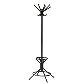 coat rack metal black with umbrella holder product photo