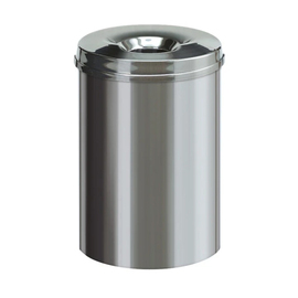 wastepaper basket stainless steel fire-extinguishing 30 ltr product photo