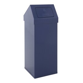 waste container CARRO-PUSH 110 ltr aluminium blue pusht top lid  L 390 mm  B 390 mm  H 1000 mm product photo