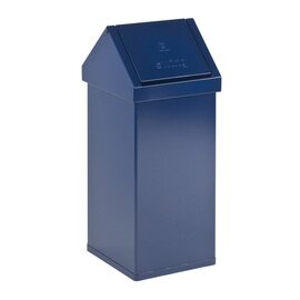 waste container Carro-Swing 55 ltr aluminium blue swing lid fireproof  L 300 mm  B 300 mm  H 770 mm product photo