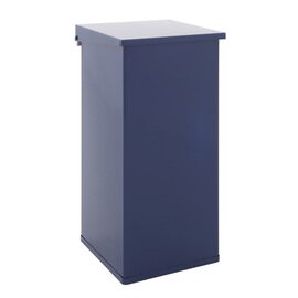 waste container CARRO-LIFT 110 ltr aluminium blue lift-lid fireproof  L 360 mm  B 360 mm  H 800 mm product photo
