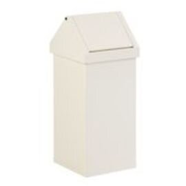waste container Carro-Swing 55 ltr aluminium ivory white swing lid fireproof  L 300 mm  B 300 mm  H 770 mm product photo