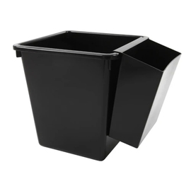 wastepaper basket 21 ltr plastic black square | 280 mm x 280 mm H 310 mm product photo  S