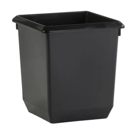 wastepaper basket 21 ltr plastic black square | 280 mm x 280 mm H 310 mm product photo