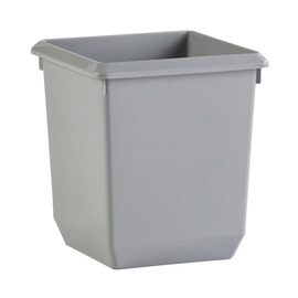 wastepaper basket 21 ltr made from PP grey square H 310 mm product photo