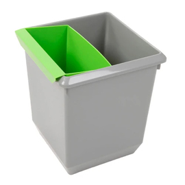 wastepaper basket 21 ltr made from PP grey square H 310 mm product photo  S