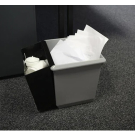 wastepaper basket 21 ltr made from PP grey square H 310 mm product photo  S