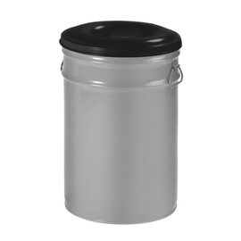 wastepaper basket 60 ltr metal black aperture fire-extinguishing Ø 360 mm  H 620 mm product photo