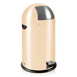 pedal bin metal 33 ltr cream coloured fireproof product photo