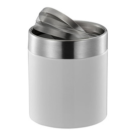 table bin 1.5 ltr with swing lid Fandy stainless steel white Ø 121 mm product photo  S