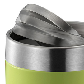 table bin 1.5 ltr with swing lid Fandy stainless steel gentle green Ø 121 mm product photo  S