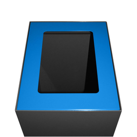 Lid, blue, steel, powder-coated, for modular waste separation system product photo