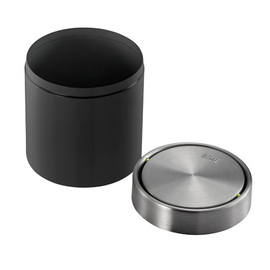 table bin 1.5 ltr with swing lid Fandy stainless steel black Ø 121 mm product photo  S