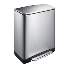 pedal bin RECYCLING, EKO stainless steel 46 ltr damping lid  • matt product photo