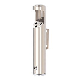 wall ashtray 1.7 ltr stainless steel round fire-resistent product photo