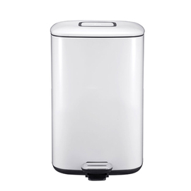 pedal bin Regent 12 ltr square steel white incl. inner bin product photo