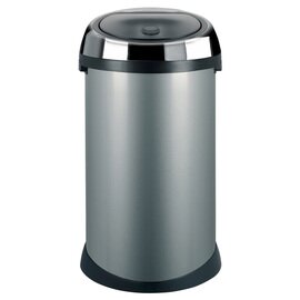 waste container 50 ltr stainless steel grey touch lid Ø 400 mm  H 705 mm product photo