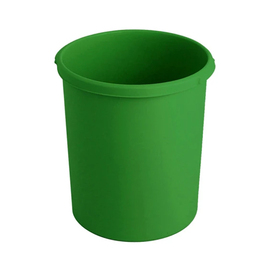 wastepaper basket 30 ltr plastic green round H 410 mm product photo
