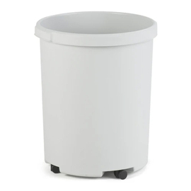 wastepaper basket 50 ltr plastic grey round H 490 mm product photo  S