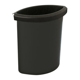 Oval insert, 6 liters, black, for round 18 l wastebasket, 290 x 160 x H 315 mm product photo