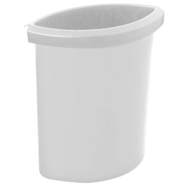 Oval insert, 6 liters, gray, for round 18 liter wastebasket, 290 x 160 x H 315 mm product photo