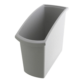 wastepaper basket Mondo 18 ltr plastic grey rectangular H 345 mm product photo