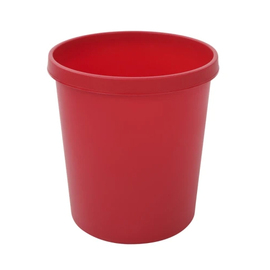 wastepaper basket 18 ltr plastic red round H 320 mm product photo