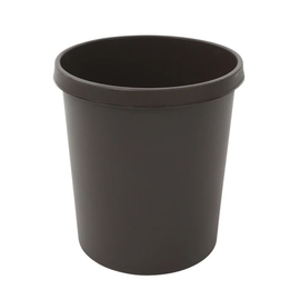 wastepaper basket 18 ltr plastic brown round H 320 mm product photo