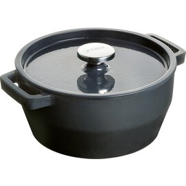 casserole 2.2 ltr cast iron with lid dark grey  Ø 215 mm 265 mm  H 125 mm product photo