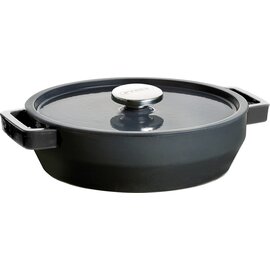pan SLOW COOK DARK GREY with lid  • cast iron dark grey 1.9 ltr  Ø 250 mm | 305 mm  H 90 mm | cast-on handles product photo