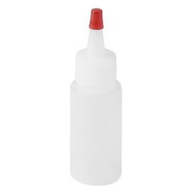 latte art dosing bottle plastic red white Ø 30 mm  H 100 mm product photo