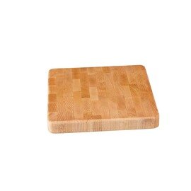 Professional butcherblock made of beechwood, oiled, square without groove, 30 x 30 x 4 cm product photo