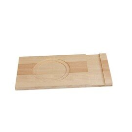 food board Naturell Rechteck wood bright oiled | plate and cutlery cut-out | 380 mm  x 200 mm product photo