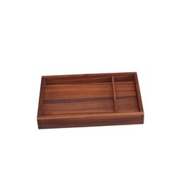 bread board set wooden tray|3 porcelain bowls wood walnut coloured  L 300 mm  B 205 mm product photo