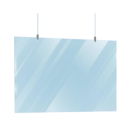 plastic protective screen for ceiling mounting 420 mm H 1000 mm product photo