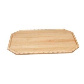 wooden serving plate GOURMET  • bright with juice rim | 670 mm  x 460 mm  H 20 mm product photo