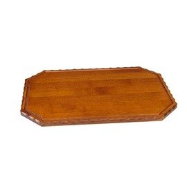 wooden serving plate GOURMET  • dark with juice rim | 670 mm  x 460 mm  H 20 mm product photo