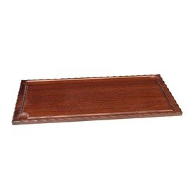 wooden serving plate  • dark with juice rim | 800 mm  x 400 mm  H 20 mm product photo