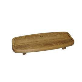 dessert plate | serving board wood | with ice waffle opening | 360 mm x 150 mm H 50 mm product photo