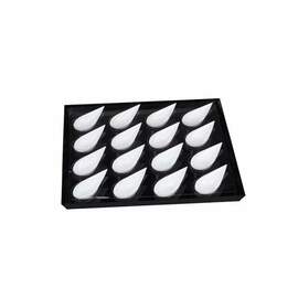 fingerfood tray with 16 little bowls | plastic black | 450 mm x 450 mm H 70 mm product photo