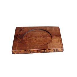 pan coaster Rustikal wood dark  | pans cutout Ø 240 mm 400 mm  x 330 mm product photo